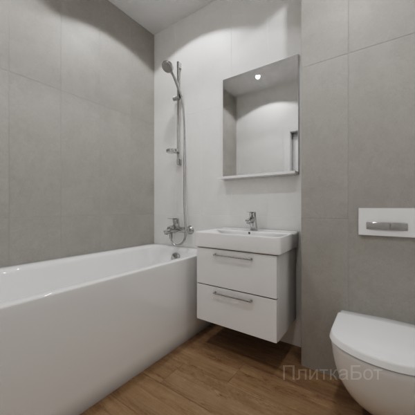 ALMA ceramica 2026, Куб, Контрастные стены вертикально, контраст у инсталляции, палубная №1