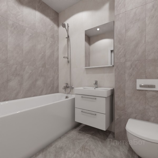 ALMA ceramica 2026, Ларго, Контрастные стены вертикально, контраст у инсталляции №3