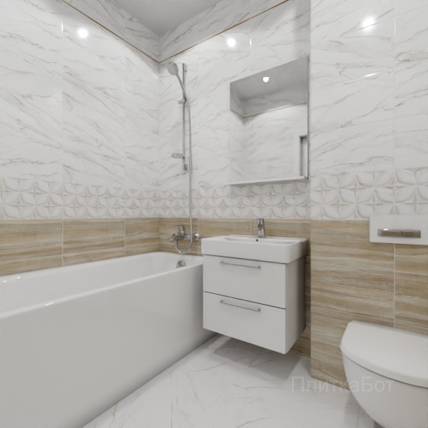 ALMA ceramica 2026, Лаура, Низ-верх, декор и полоса