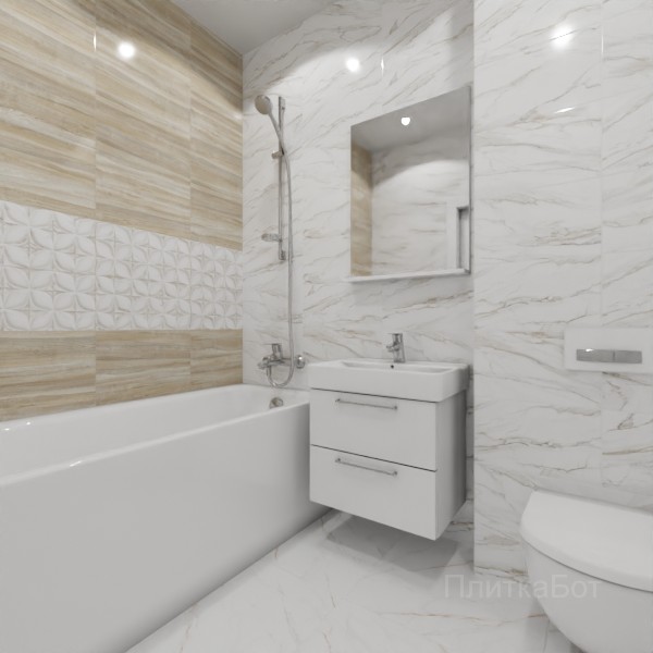 ALMA ceramica 2026, Лаура, Два декора над ванной