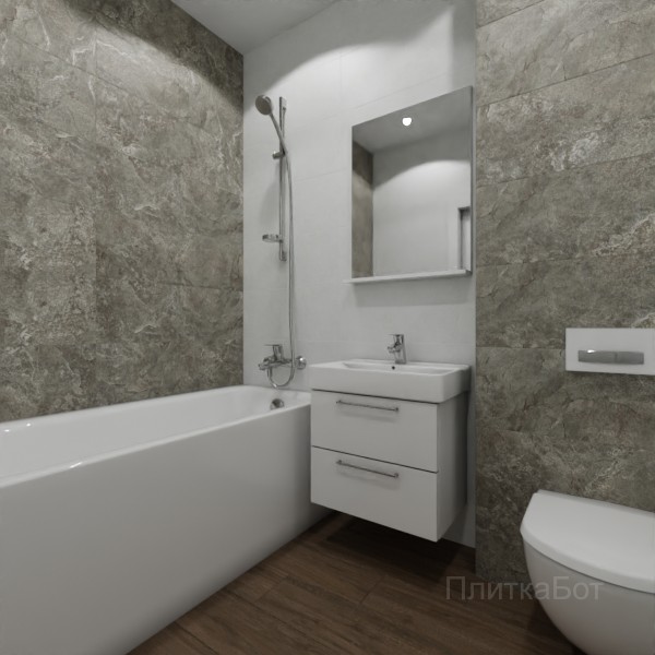 ALMA ceramica 2026, Лэнд, Контрастные стены, контраст у инсталляции, палубная №1