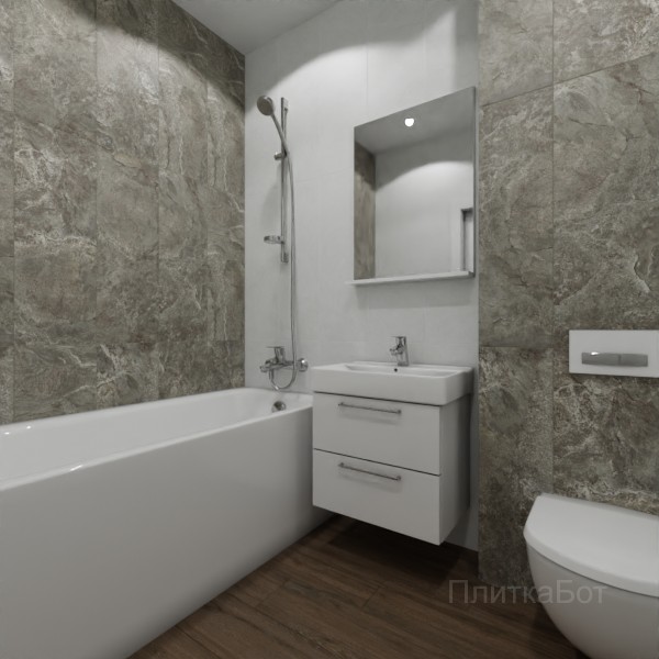 ALMA ceramica 2026, Лэнд, Контрастные стены вертикально, контраст у инсталляции, палубная №1