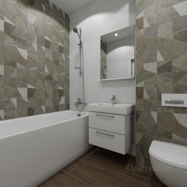 ALMA ceramica 2026, Лэнд, Контрастные стены вертикально, контраст у инсталляции, палубная №2
