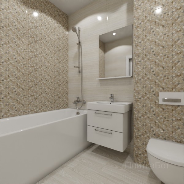 ALMA ceramica 2026, Лоренс, Контрастные стены, контраст у инсталляции, палубная №2