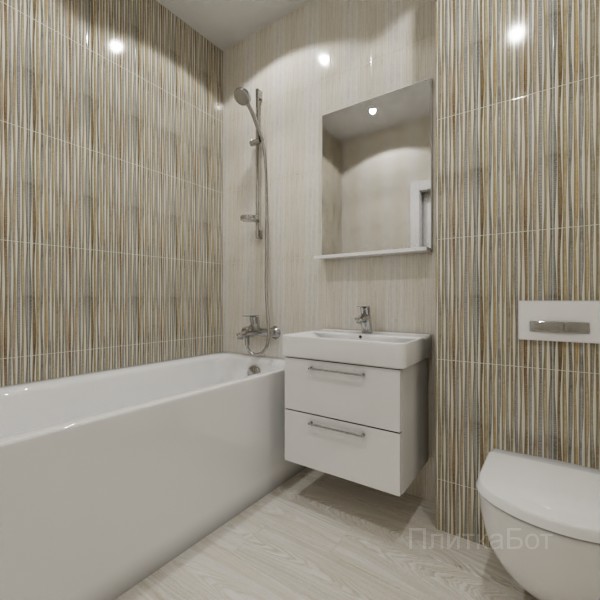 ALMA ceramica 2026, Лоренс, Контрастные стены вертикально, контраст у инсталляции, палубная №3