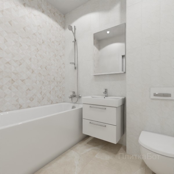 ALMA ceramica 2026, Марс (беж), Контрастные стены вертикально №2
