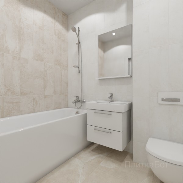 ALMA ceramica 2026, Марс (беж), Контрастные стены вертикально №3