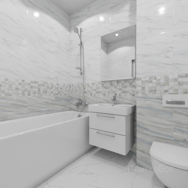ALMA ceramica 2026, Меркурий, Низ-верх, декор и полоса №2