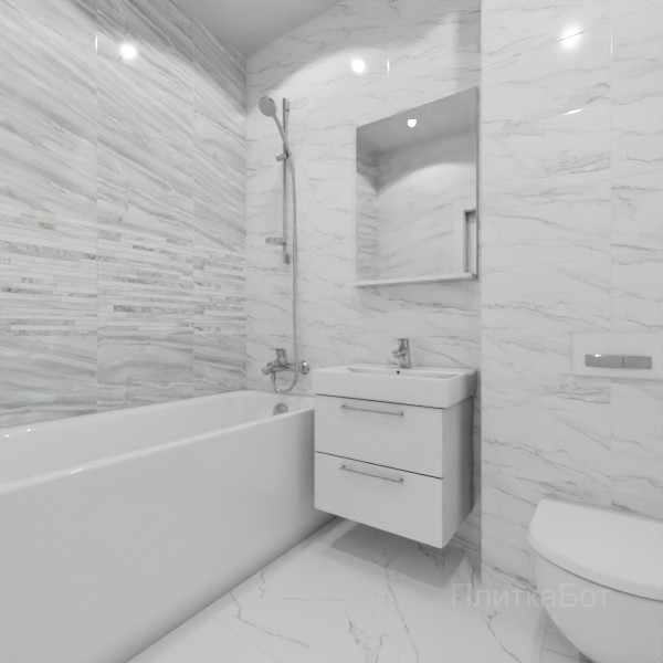 ALMA ceramica 2026, Меркурий, Два декора над ванной №1