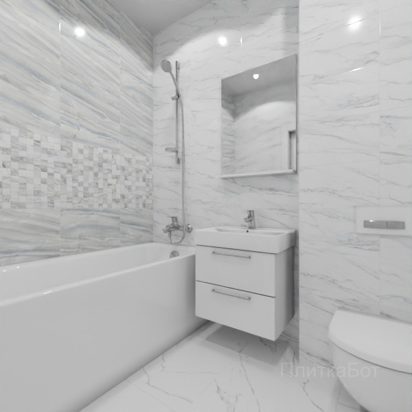 ALMA ceramica 2026, Меркурий, Два декора над ванной №2
