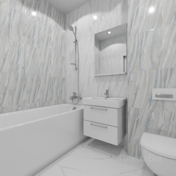 ALMA ceramica 2026, Меркурий, Контрастные стены вертикально, контраст у инсталляции