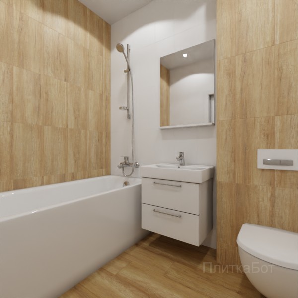 ALMA ceramica 2026, Милони, Контрастные стены вертикально, контраст у инсталляции, палубная №1