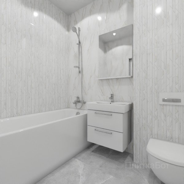 ALMA ceramica 2026, Натива, Контрастные стены вертикально, контраст у инсталляции №1