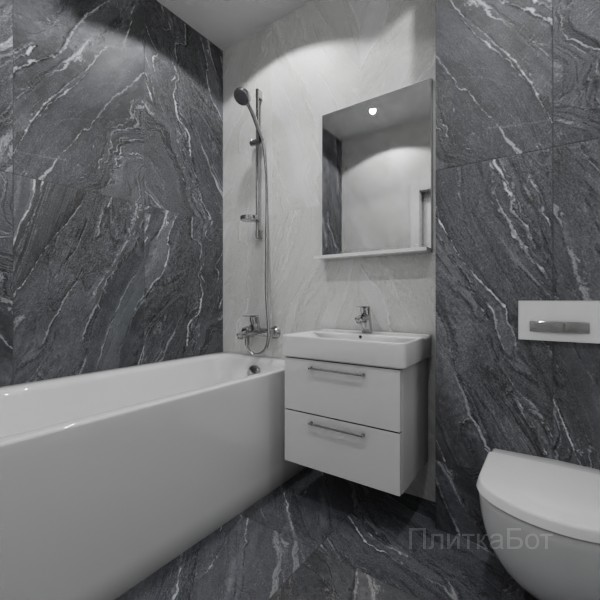ALMA ceramica 2026, Нексстоун, Контрастные стены вертикально, контраст у инсталляции №3