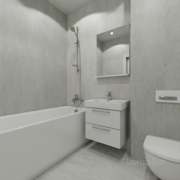 ALMA ceramica 2026, Никос, Контрастные стены вертикально, контраст у инсталляции №1