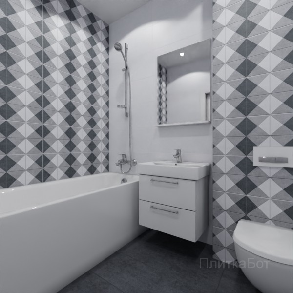 ALMA ceramica 2026, Оригами, Контрастные стены, контраст у инсталляции №1