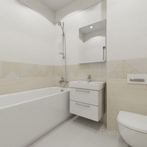 ALMA ceramica 2026, Патио, Низ-верх, декор и полоса №3