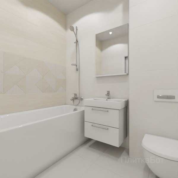 ALMA ceramica 2026, Патио, Два декора над ванной №2