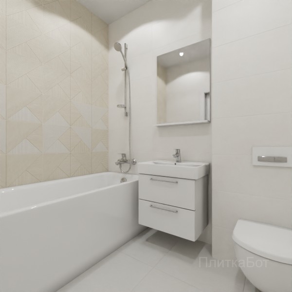 ALMA ceramica 2026, Патио, Два декора над ванной №4