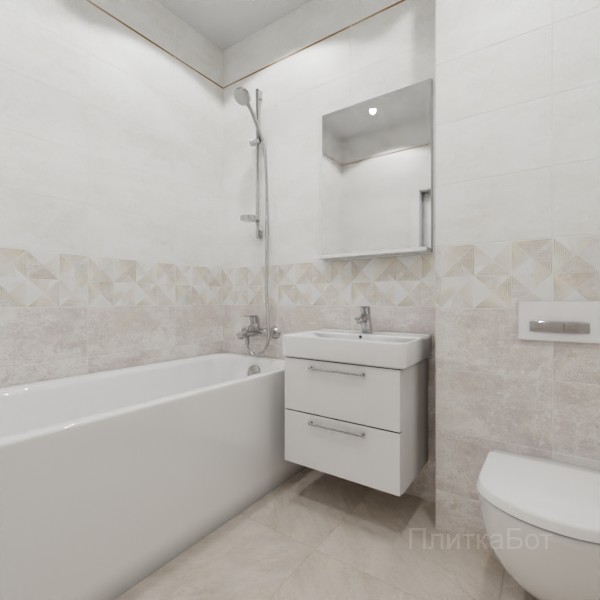 ALMA ceramica 2026, Пьемонт, Низ-верх, декор и полоса