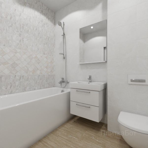 ALMA ceramica 2026, Персей, Два декора над ванной, палубная №2