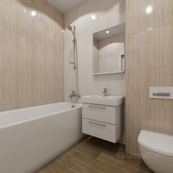 ALMA ceramica 2026, Плессо, Контрастные стены вертикально, контраст у инсталляции, палубная №6