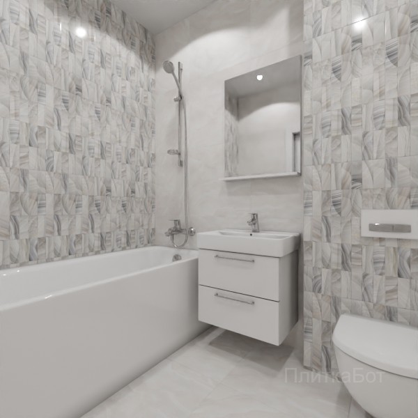 ALMA ceramica 2026, Риола, Контрастные стены вертикально, контраст у инсталляции №1