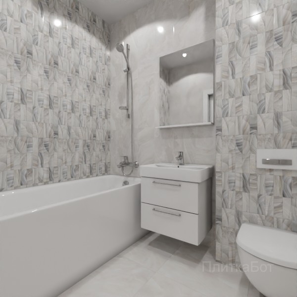 ALMA ceramica 2026, Риола, Контрастные стены вертикально, контраст у инсталляции №2