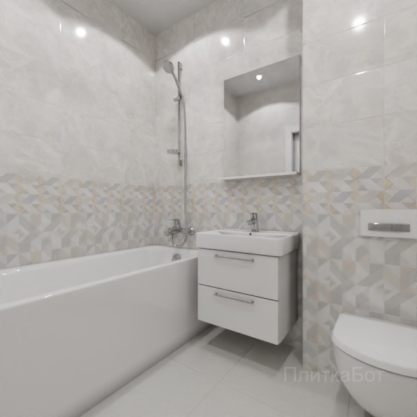 ALMA ceramica 2026, Риволи, Низ-верх, декор и полоса №3
