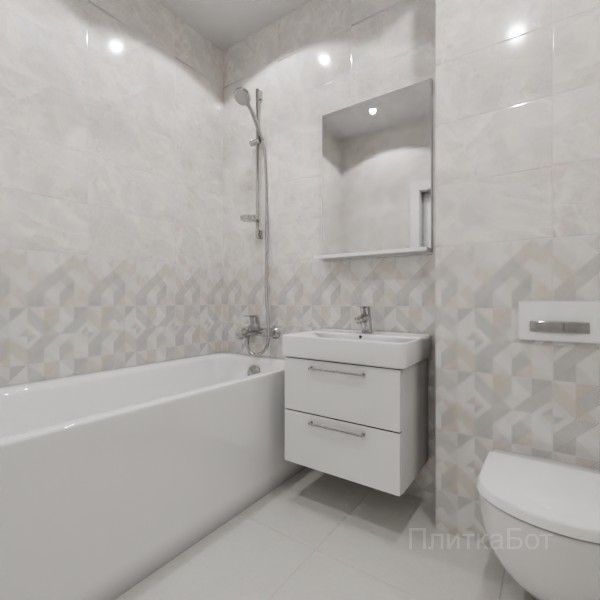 ALMA ceramica 2026, Риволи, Низ-верх, декор и полоса №7