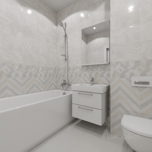 ALMA ceramica 2026, Риволи, Низ-верх, декор и полоса №12