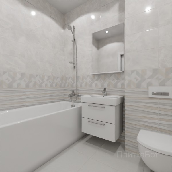 ALMA ceramica 2026, Риволи, Низ-верх, декор и полоса №13