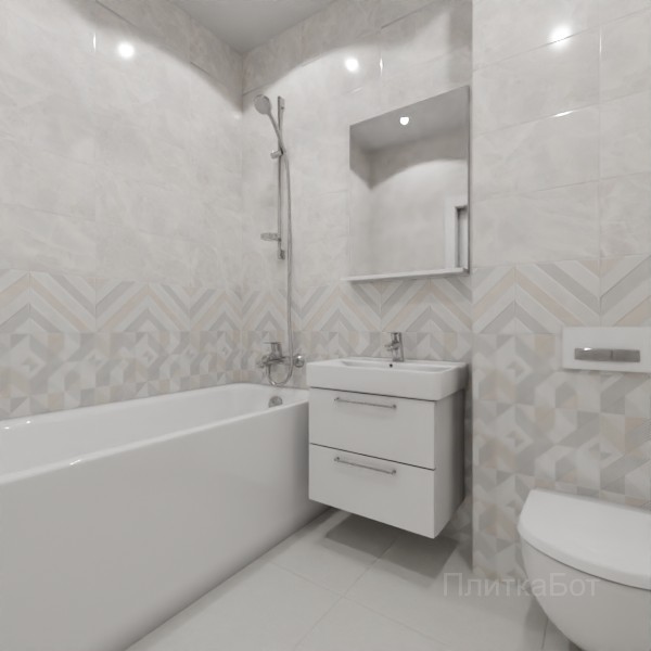 ALMA ceramica 2026, Риволи, Низ-верх, декор и полоса №16