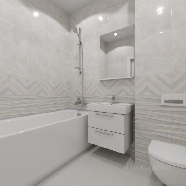 ALMA ceramica 2026, Риволи, Низ-верх, декор и полоса №17