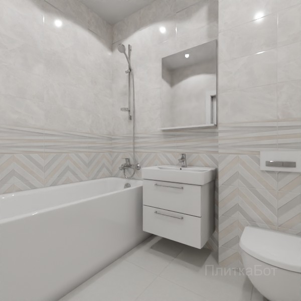 ALMA ceramica 2026, Риволи, Низ-верх, декор и полоса №21