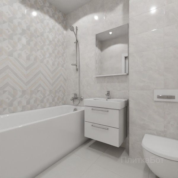 ALMA ceramica 2026, Риволи, Два декора над ванной №12