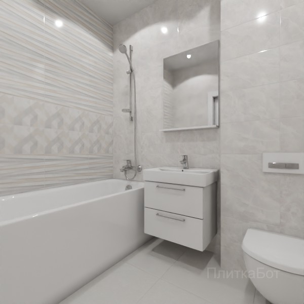 ALMA ceramica 2026, Риволи, Два декора над ванной №19