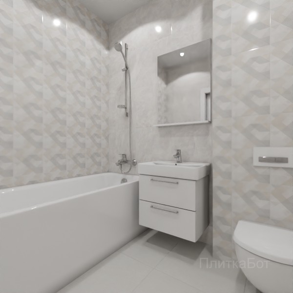 ALMA ceramica 2026, Риволи, Контрастные стены вертикально, контраст у инсталляции №2