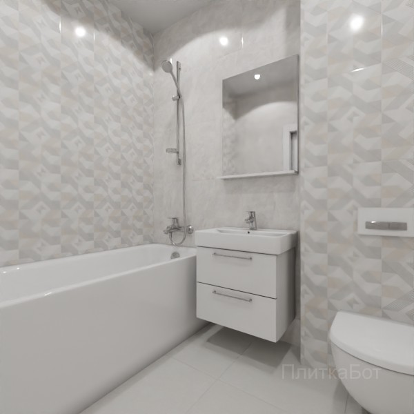 ALMA ceramica 2026, Риволи, Контрастные стены вертикально, контраст у инсталляции №3