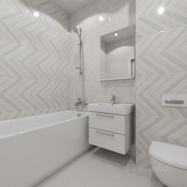 ALMA ceramica 2026, Риволи, Контрастные стены вертикально, контраст у инсталляции №4