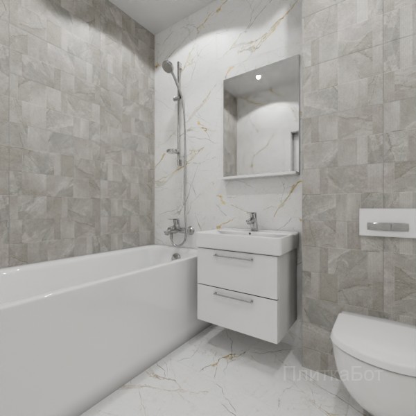 ALMA ceramica 2026, Рок Лайн, Контрастные стены, контраст у инсталляции №1