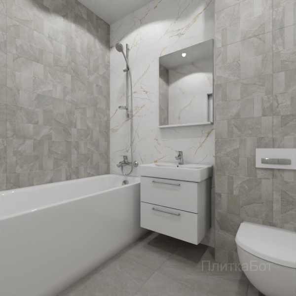 ALMA ceramica 2026, Рок Лайн, Контрастные стены, контраст у инсталляции №3