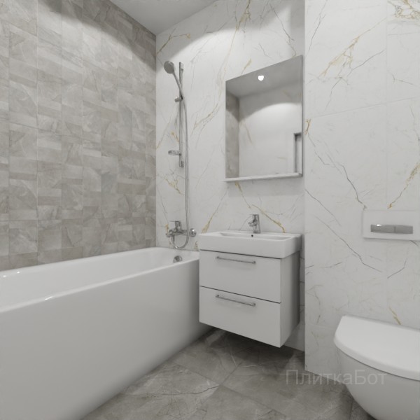 ALMA ceramica 2026, Рок Лайн, Контрастные стены вертикально №4