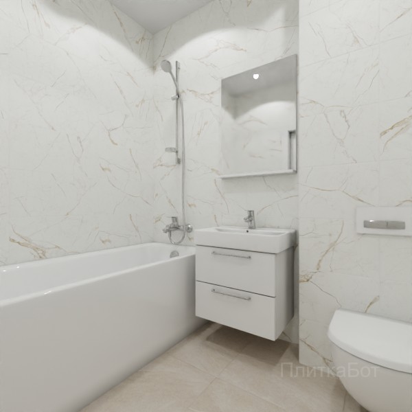 ALMA ceramica 2026, Рок Лайн (беж), Без декора №3