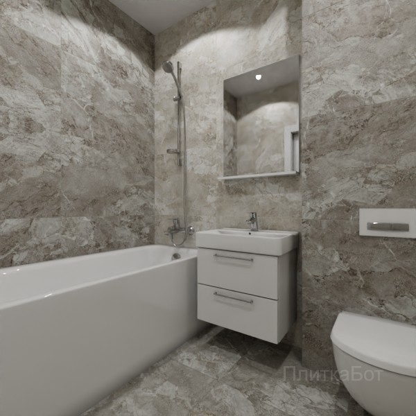 ALMA ceramica 2026, Рок Лайн (камень), Контрастные стены, контраст у инсталляции №2