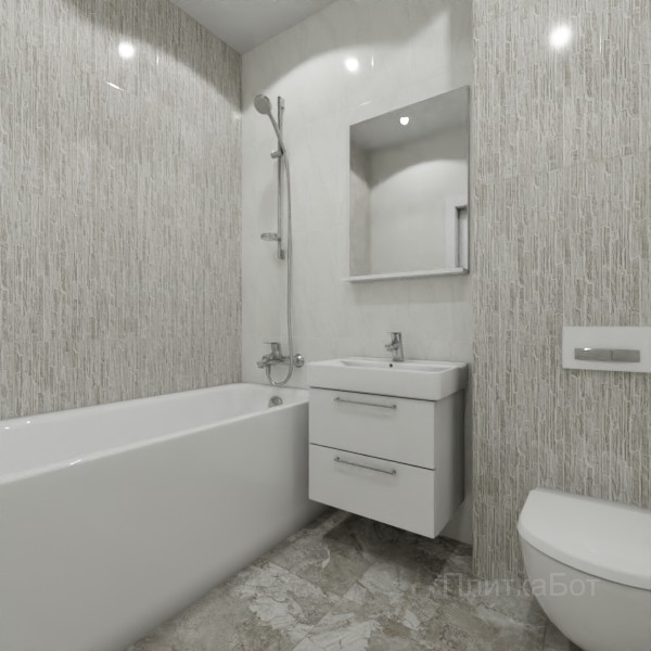 ALMA ceramica 2026, Рокко, Контрастные стены вертикально, контраст у инсталляции №3
