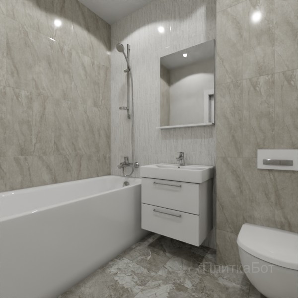 ALMA ceramica 2026, Рокко, Контрастные стены вертикально, контраст у инсталляции №5