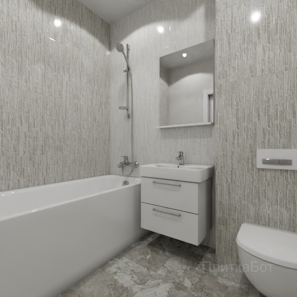 ALMA ceramica 2026, Рокко, Контрастные стены вертикально, контраст у инсталляции №6