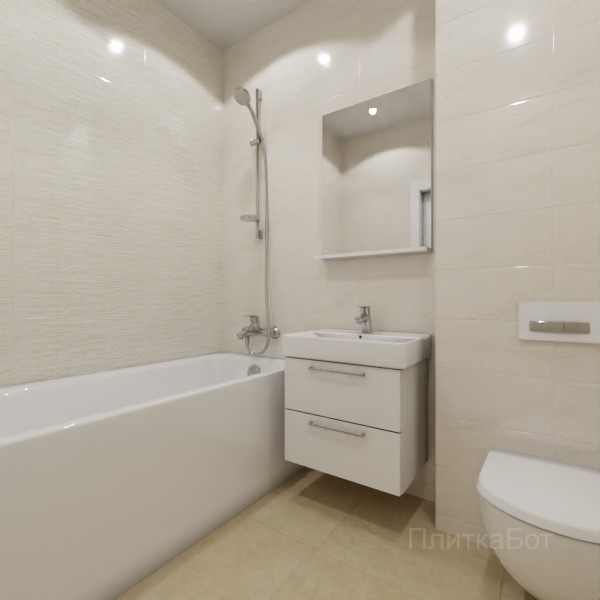 ALMA ceramica 2026, Рокко (беж), Контрастные стены №1