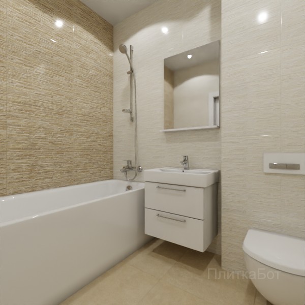 ALMA ceramica 2026, Рокко (беж), Контрастные стены №6